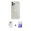 MARSİLYAN™- iPhone 13 Pro Max Kılıf Vadi Asil Prime - Siyah Bilvis 5in1 5D Magic Hayalet Cam Ekran Koruyucu + Shine Kamera Lens - GD