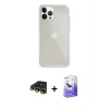 MARSİLYAN™- iPhone 13 Pro Max Kılıf Vadi Asil Prime - Siyah Bilvis 5in1 5D Magic Hayalet Cam Ekran Koruyucu + Raze Metal Kamera Lens - GD