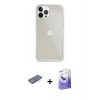 MARSİLYAN™- iPhone 13 Pro Max Kılıf Vadi Asil Prime - Siyah Bilvis 5in1 5D Magic Hayalet Cam Ekran Koruyucu + Renkli Kamera Lens Koruma Cam - MI