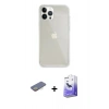 MARSİLYAN™- iPhone 13 Pro Max Kılıf Vadi Asil Prime - Siyah Bilvis 5in1 5D Magic Hayalet Cam Ekran Koruyucu + Renkli Kamera Lens Koruma Cam - SI