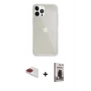 MARSİLYAN™- iPhone 13 Pro Max Kılıf Vadi Asil Prime - Siyah Bilvis Hayalet Cam Ekran Koruyucu + Pers Alüminyum Kamera Lens - KI