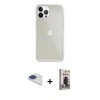 MARSİLYAN™- iPhone 13 Pro Max Kılıf Vadi Asil Prime - Siyah Bilvis Hayalet Cam Ekran Koruyucu + Pers Alüminyum Kamera Lens - LT