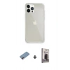 MARSİLYAN™- iPhone 13 Pro Max Kılıf Vadi Asil Prime - Siyah Bilvis Hayalet Cam Ekran Koruyucu + Shine Kamera Lens Koruma Cam - PE