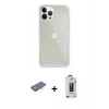 MARSİLYAN™- iPhone 13 Pro Max Kılıf Vadi Asil Prime - Siyah Bilvis Hayalet Cam Ekran Koruyucu + Renkli Kamera Lens Koruma Cam - TU