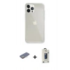 MARSİLYAN™- iPhone 13 Pro Max Kılıf Vadi Asil Prime - Siyah Bilvis Hayalet Cam Ekran Koruyucu + Renkli Kamera Lens Koruma Cam - SI