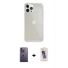MARSİLYAN™- iPhone 13 Pro Max Kılıf Vadi Asil Prime - Siyah Joko 5D Cam + Neon Fosforlu Kamera Lens - BZ