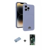 MARSİLYAN™- iPhone 13 Pro Max Kılıf Vadi Çizgi Prime - Şeffaf 360 Full Body Arka Koruyucu + Shine Kamera Lens Koruma Cam - MI