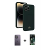 MARSİLYAN™- iPhone 13 Pro Max Kılıf Vadi Çizgi Prime - Şeffaf 360 Full Body Arka Koruyucu + Neon Fosforlu Kamera Lens - BZ