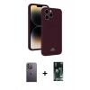 MARSİLYAN™- iPhone 13 Pro Max Kılıf Vadi Çizgi Prime - Şeffaf 360 Full Body Arka Koruyucu + Neon Fosforlu Kamera Lens - BZ
