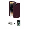MARSİLYAN™- iPhone 13 Pro Max Kılıf Vadi Çizgi Prime - Şeffaf 360 Full Body Arka Koruyucu + Rainbow Kamera Lens Koruma Cam - BZ