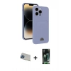 MARSİLYAN™- iPhone 13 Pro Max Kılıf Vadi Çizgi Prime - Şeffaf 360 Full Body Arka Koruyucu + Rainbow Kamera Lens Koruma Cam - MI