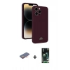 MARSİLYAN™- iPhone 13 Pro Max Kılıf Vadi Çizgi Prime - Şeffaf 360 Full Body Arka Koruyucu + Renkli Kamera Lens Koruma Cam - TU