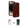 MARSİLYAN™- iPhone 13 Pro Max Kılıf Vadi Çizgi Prime - Şeffaf 360 Full Body Arka Koruyucu + Shine Kamera Lens - GD