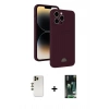 MARSİLYAN™- iPhone 13 Pro Max Kılıf Vadi Çizgi Prime - Şeffaf 360 Full Body Arka Koruyucu + Shine Kamera Lens - GD