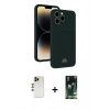 MARSİLYAN™- iPhone 13 Pro Max Kılıf Vadi Çizgi Prime - Şeffaf 360 Full Body Arka Koruyucu + Shine Kamera Lens - GD