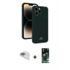 MARSİLYAN™- iPhone 13 Pro Max Kılıf Vadi Çizgi Prime - Şeffaf 360 Full Body Arka Koruyucu + Sierra Blue Pers Alüminyum Kamera Lens
