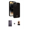 MARSİLYAN™- iPhone 13 Pro Max Kılıf Vadi Çizgi Prime - Şeffaf Maxco Cam Ekran Koruyucu + Neon Fosforlu Kamera Lens - BZ