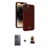 MARSİLYAN™- iPhone 13 Pro Max Kılıf Vadi Çizgi Prime - Şeffaf Maxco Cam Ekran Koruyucu + Neon Fosforlu Kamera Lens - BZ