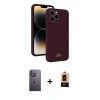 MARSİLYAN™- iPhone 13 Pro Max Kılıf Vadi Çizgi Prime - Şeffaf Maxco Cam Ekran Koruyucu + Neon Fosforlu Kamera Lens - BZ