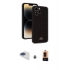 MARSİLYAN™- iPhone 13 Pro Max Kılıf Vadi Çizgi Prime - Şeffaf Maxco Cam Ekran Koruyucu + Lacivert Pers Alüminyum Kamera Lens