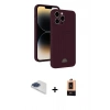 MARSİLYAN™- iPhone 13 Pro Max Kılıf Vadi Çizgi Prime - Şeffaf Maxco Cam Ekran Koruyucu + Lacivert Pers Alüminyum Kamera Lens