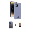 MARSİLYAN™- iPhone 13 Pro Max Kılıf Vadi Çizgi Prime - Şeffaf Maxco Cam Ekran Koruyucu + Neon Fosforlu Kamera Lens - MI