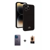 MARSİLYAN™- iPhone 13 Pro Max Kılıf Vadi Çizgi Prime - Şeffaf Maxco Cam Ekran Koruyucu + Neon Fosforlu Kamera Lens - MI