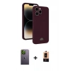 MARSİLYAN™- iPhone 13 Pro Max Kılıf Vadi Çizgi Prime - Şeffaf Maxco Cam Ekran Koruyucu + Neon Fosforlu Kamera Lens - YL