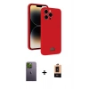MARSİLYAN™- iPhone 13 Pro Max Kılıf Vadi Çizgi Prime - Şeffaf Maxco Cam Ekran Koruyucu + Neon Fosforlu Kamera Lens - YL