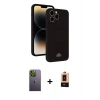 MARSİLYAN™- iPhone 13 Pro Max Kılıf Vadi Çizgi Prime - Şeffaf Maxco Cam Ekran Koruyucu + Neon Fosforlu Kamera Lens - YL