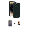 MARSİLYAN™- iPhone 13 Pro Max Kılıf Vadi Çizgi Prime - Şeffaf Maxco Cam Ekran Koruyucu + Neon Fosforlu Kamera Lens - YL