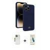 MARSİLYAN™- iPhone 13 Pro Max Kılıf Vadi Çizgi Prime - Şeffaf Pasifik Cam Ekran Koruyucu + Shine Kamera Lens - GD