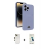 MARSİLYAN™- iPhone 13 Pro Max Kılıf Vadi Çizgi Prime - Şeffaf Pasifik Cam Ekran Koruyucu + Shine Kamera Lens - GD