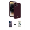 MARSİLYAN™- iPhone 13 Pro Max Kılıf Vadi Çizgi Prime - Şeffaf Pasifik Cam Ekran Koruyucu + Neon Fosforlu Kamera Lens - MI