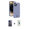 MARSİLYAN™- iPhone 13 Pro Max Kılıf Vadi Çizgi Prime - Şeffaf Pasifik Cam Ekran Koruyucu + Neon Fosforlu Kamera Lens - MI
