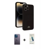 MARSİLYAN™- iPhone 13 Pro Max Kılıf Vadi Çizgi Prime - Şeffaf Pasifik Cam Ekran Koruyucu + Neon Fosforlu Kamera Lens - MI