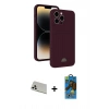 MARSİLYAN™- iPhone 13 Pro Max Kılıf Vadi Çizgi Prime - Siyah 18D Cam Ekran Koruyucu + Rainbow Kamera Lens Koruma Cam - BZ