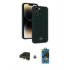 MARSİLYAN™- iPhone 13 Pro Max Kılıf Vadi Çizgi Prime - Siyah 18D Cam Ekran Koruyucu + Raze Metal Kamera Lens - GD