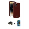 MARSİLYAN™- iPhone 13 Pro Max Kılıf Vadi Çizgi Prime - Siyah 18D Cam Ekran Koruyucu + Raze Metal Kamera Lens - GD