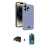 MARSİLYAN™- iPhone 13 Pro Max Kılıf Vadi Çizgi Prime - Siyah 18D Cam Ekran Koruyucu + Raze Metal Kamera Lens - GD