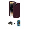 MARSİLYAN™- iPhone 13 Pro Max Kılıf Vadi Çizgi Prime - Siyah 18D Cam Ekran Koruyucu + Raze Metal Kamera Lens - GD