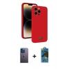 MARSİLYAN™- iPhone 13 Pro Max Kılıf Vadi Çizgi Prime - Siyah 18D Cam Ekran Koruyucu + Neon Fosforlu Kamera Lens - MI