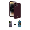 MARSİLYAN™- iPhone 13 Pro Max Kılıf Vadi Çizgi Prime - Siyah 18D Cam Ekran Koruyucu + Neon Fosforlu Kamera Lens - YL
