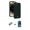 MARSİLYAN™- iPhone 13 Pro Max Kılıf Vadi Çizgi Prime - Siyah 18D Cam Ekran Koruyucu + Shine Kamera Lens Koruma Cam - PE