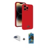 MARSİLYAN™- iPhone 13 Pro Max Kılıf Vadi Çizgi Prime - Siyah 18D Cam Ekran Koruyucu + Pers Alüminyum Kamera Lens - LT