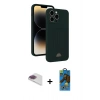 MARSİLYAN™- iPhone 13 Pro Max Kılıf Vadi Çizgi Prime - Siyah 18D Cam Ekran Koruyucu + Pers Alüminyum Kamera Lens - GI