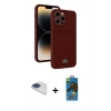 MARSİLYAN™- iPhone 13 Pro Max Kılıf Vadi Çizgi Prime - Siyah 18D Cam Ekran Koruyucu + Pers Alüminyum Kamera Lens - LT