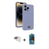 MARSİLYAN™- iPhone 13 Pro Max Kılıf Vadi Çizgi Prime - Siyah 18D Cam Ekran Koruyucu + Pers Alüminyum Kamera Lens - GI