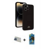 MARSİLYAN™- iPhone 13 Pro Max Kılıf Vadi Çizgi Prime - Siyah 18D Cam Ekran Koruyucu + Rainbow Kamera Lens Koruma Cam - MI