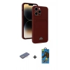 MARSİLYAN™- iPhone 13 Pro Max Kılıf Vadi Çizgi Prime - Siyah 18D Cam Ekran Koruyucu + Renkli Kamera Lens Koruma Cam - MI